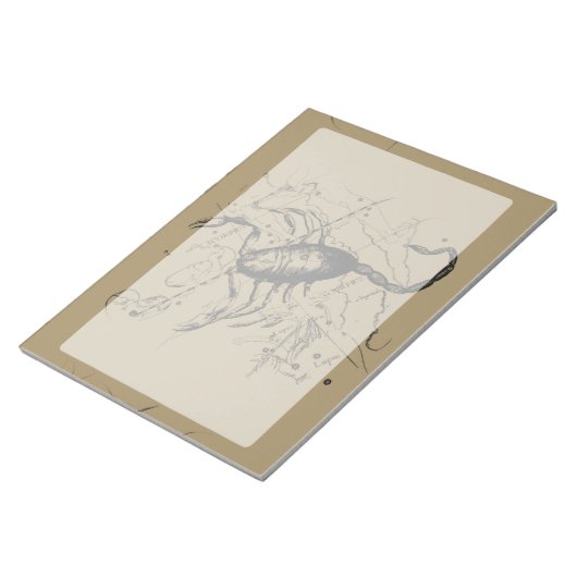 Scorpio Constellation Hevelius 1690 Engraving Notitieblok (Schuin)