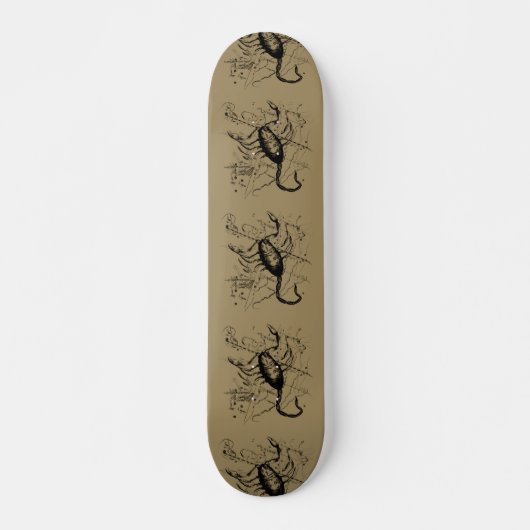 Scorpio Constellation Hevelius 1690 Engraving Persoonlijk Skateboard (Voorkant)