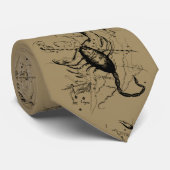 Scorpio Constellation Hevelius 1690 Engraving Stropdas (Opgerold)