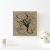 Scorpio Constellation Hevelius 1690 Engraving Vierkante Klok (Huis)
