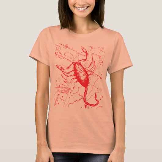 Scorpio Constellation Hevelius 1690 okt. 23 - nov. T-shirt (Voorkant)