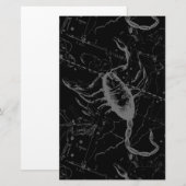 Scorpio Constellation Hevelius 1690 on Black Briefpapier (Voorkant / Achterkant)