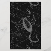 Scorpio Constellation Hevelius 1690 on Black Briefpapier (Voorkant)