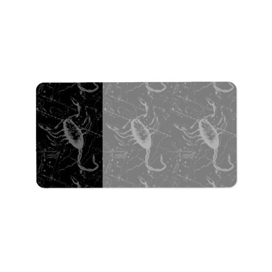 Scorpio Constellation Hevelius 1690 on Black Etiket (Voorkant)