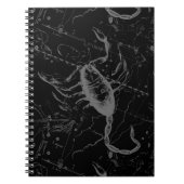 Scorpio Constellation Hevelius 1690 on Black Notitieboek (Voorkant)