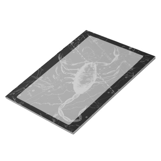 Scorpio Constellation Hevelius 1690  zwart Notitieblok (Schuin)