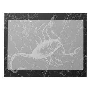 Scorpio Constellation Hevelius 1690  zwart Notitieblok