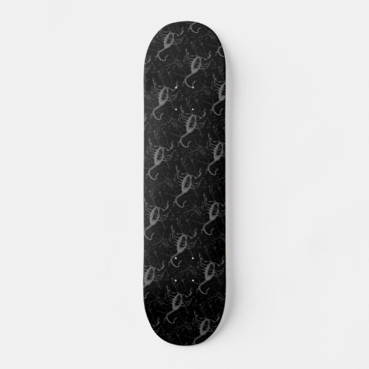 Scorpio Constellation Hevelius 1690 zwart Skateboard (Voorkant)
