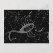Scorpio Constellation Hevelius circa 1690 op Black Briefkaart (Voorkant)