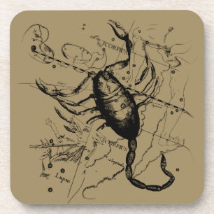 Scorpio Constellation Hevelius circa 1690 Vintage Drankjes Onderzetter