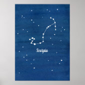 Scorpio Constellation Night Sky Poster (Voorkant)