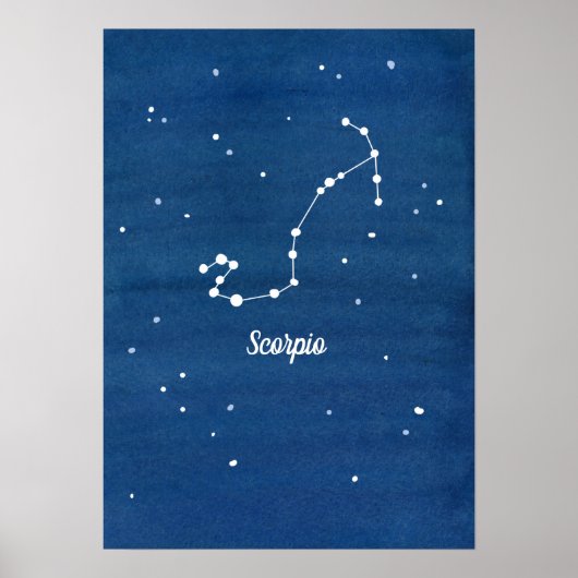 Scorpio Constellation Night Sky Poster (Voorkant)