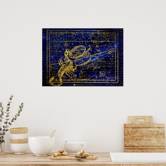 scorpio constellation poster (Keuken)