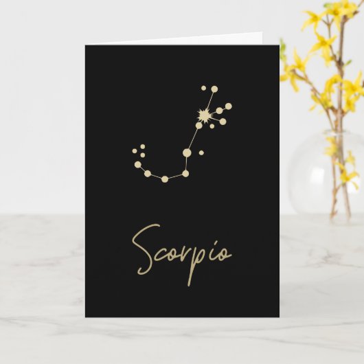 Scorpio Constellation Zodiac Kaart (Gele Bloem)