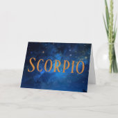 Scorpio & Cosmos Verjaardag Kaart (Voorkant)