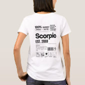 Scorpio Custom Zodiac Astrologie Verjaardag Novemb T-shirt (Achterkant)
