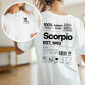 Scorpio Custom Zodiac Astrologie Verjaardag Novemb T-shirt