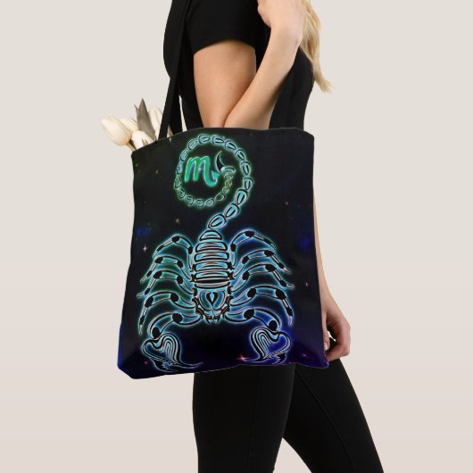 scorpio de scorpion zodiac canvas tas (Dichtbij)