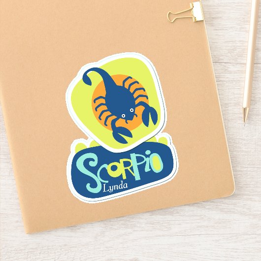 Scorpio de Scorpion Zodiac Contour Sticker (Notitieboek)