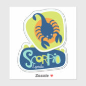 Scorpio de Scorpion Zodiac Contour Sticker (Vel)