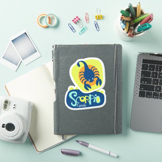 Scorpio de Scorpion Zodiac Contour Sticker (iPad Cover)