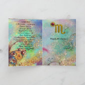 SCORPIO, DOOD, TAROT ASTROLOGY ZODIAC BIRTHDAY KAART (Binnen)