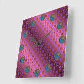 Scorpio & Earth Boar Vierkante Klok (Hoek)