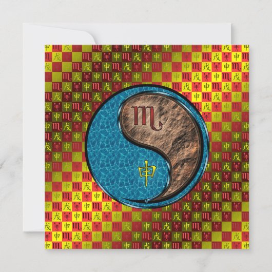 Scorpio & Earth Monkey Kaart (Voorkant)