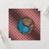 Scorpio & Earth Rabbit Kaart (Voorkant / Achterkant in situ)