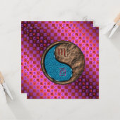 Scorpio & Earth Rooster Kaart (Voorkant / Achterkant in situ)