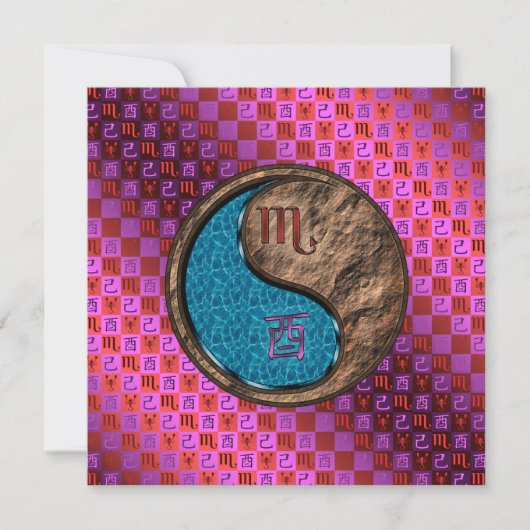 Scorpio & Earth Rooster Kaart (Voorkant)