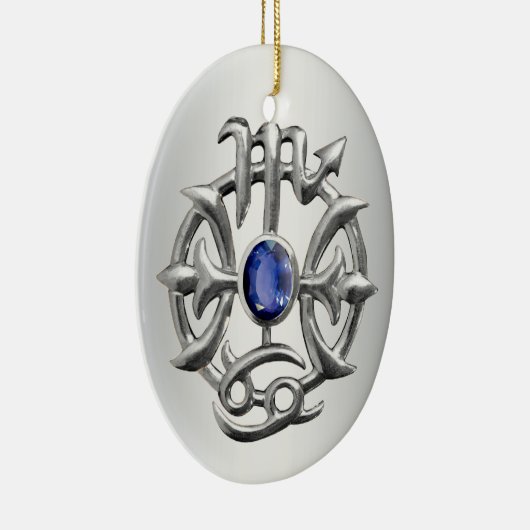 Scorpio en Pisces Medallion 2 Ornament (Rechts)