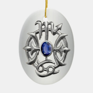Scorpio en Pisces Medallion 2 Ornament