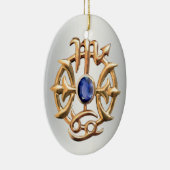 Scorpio en Pisces Medallion Keramisch Ornament (Rechts)