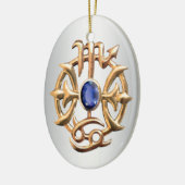 Scorpio en Pisces Medallion Keramisch Ornament (Links)