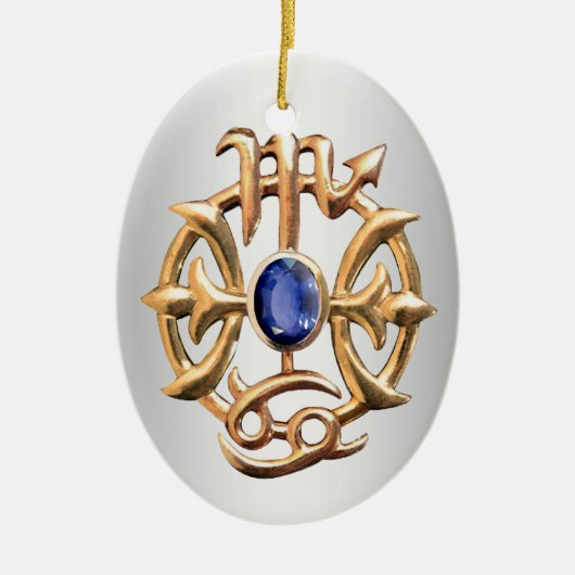 Scorpio en Pisces Medallion Keramisch Ornament (Voorkant)
