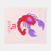 Scorpio Fleece Blanket Deken (Voorkant (Horizontaal))