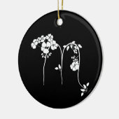 Scorpio floral zodiab black keramisch ornament (Links)