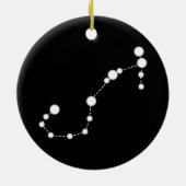 Scorpio floral zodiab black keramisch ornament (Achterkant)