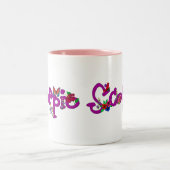 Scorpio Flowers Tweekleurige Koffiemok (Center)