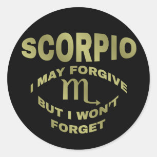 Scorpio Forgave vergeet niet dat de Trekkers Ronde Sticker