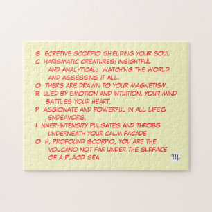 SCORPIO-gedicht puzzel