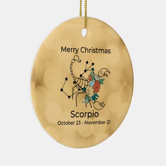 Scorpio  geïnspireerde kerstversiering keramisch ornament (Rechts)