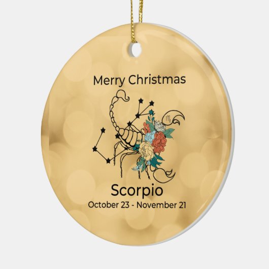 Scorpio geïnspireerde kerstversiering keramisch ornament (Links)