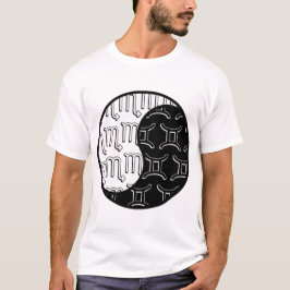 Scorpio Gemini yin yang zodiaa koppel T-shirt
