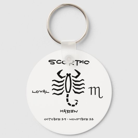 Scorpio Gepersonaliseerd Sleutelhanger (Voorkant)