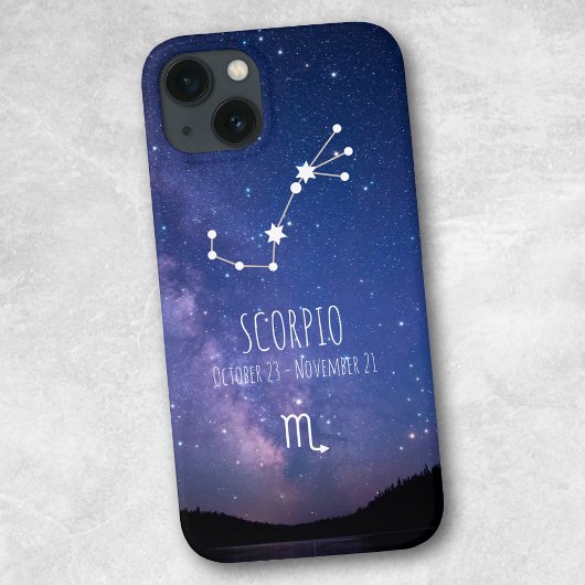 Scorpio | Gepersonaliseerde zodiac-constellatie Case-Mate iPhone Case