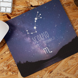 Scorpio Gepersonaliseerde zodiac-constellatie Muismat