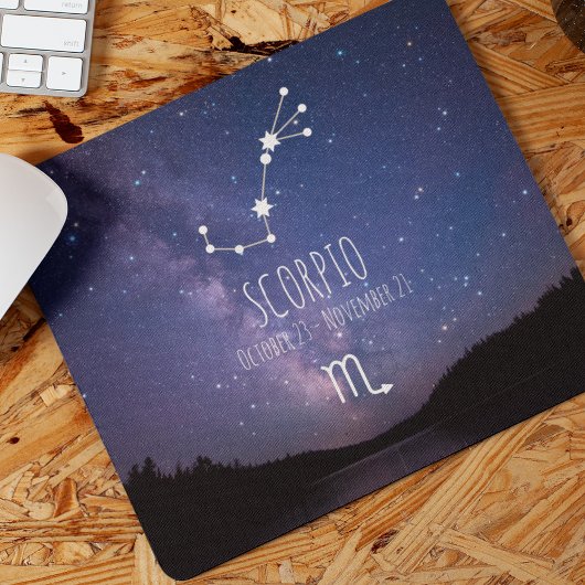 Scorpio | Gepersonaliseerde zodiac-constellatie Muismat