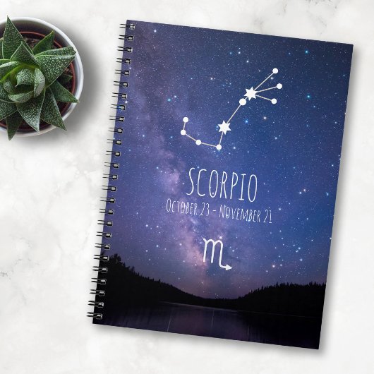 Scorpio | Gepersonaliseerde zodiac-constellatie Notitieboek